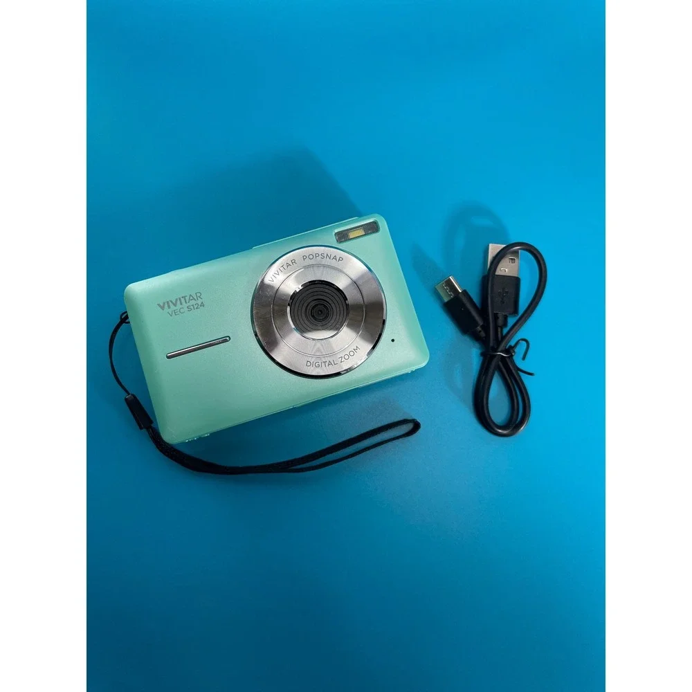 Vivitar VEC S124 PopSnap Digital Camera Teal Green Compact Point and Shoot Y2K